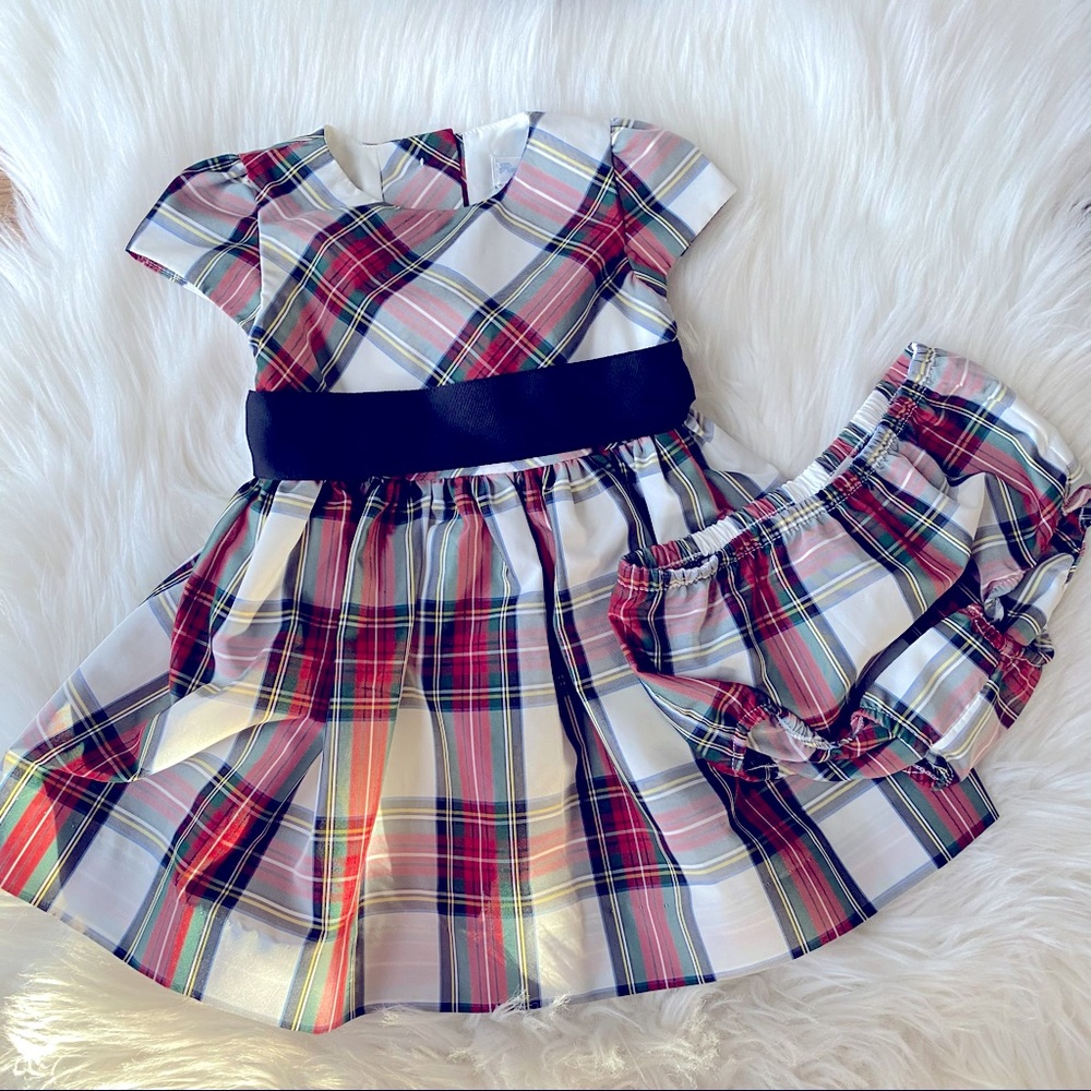 Ralph Lauren Tartan Plaid Dress & Bloomer - 6 mos